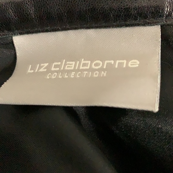 Beautiful Liz Claiborne Leather MIDI skirt Size 8 good condition super soft!! - Picture 3 of 4